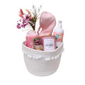 Romantic Pink Gift Basket for Her with Self-Care Essentials