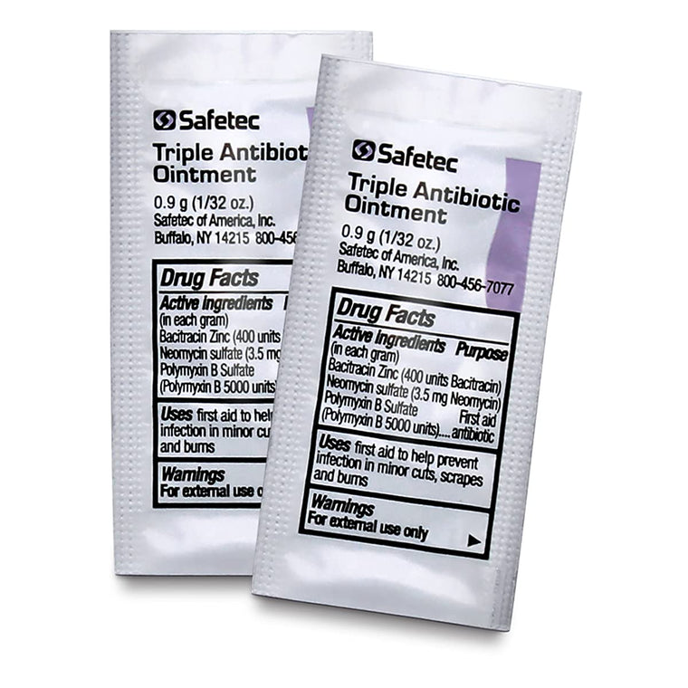 Safetec Triple Antibiotic Ointment Pouches, 2,000 Count