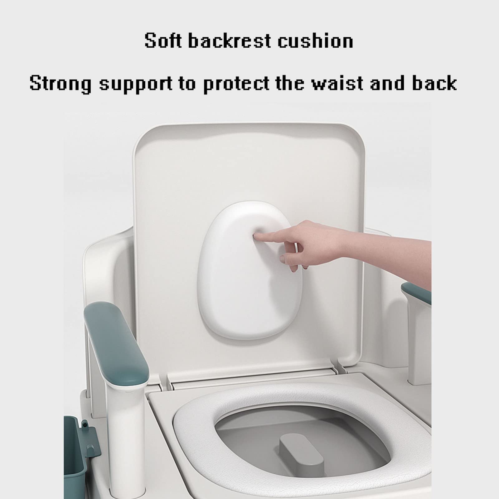 4-in-1 Mobile Bedside Commode and Shower Chair