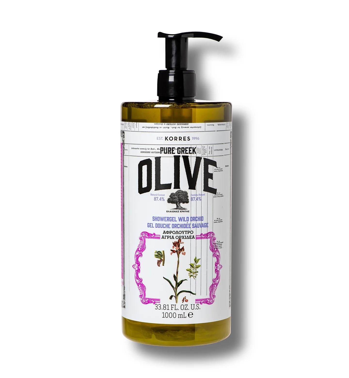 KORRES Pure Greek Olive Hydrating Shower Gel for Dry Skin