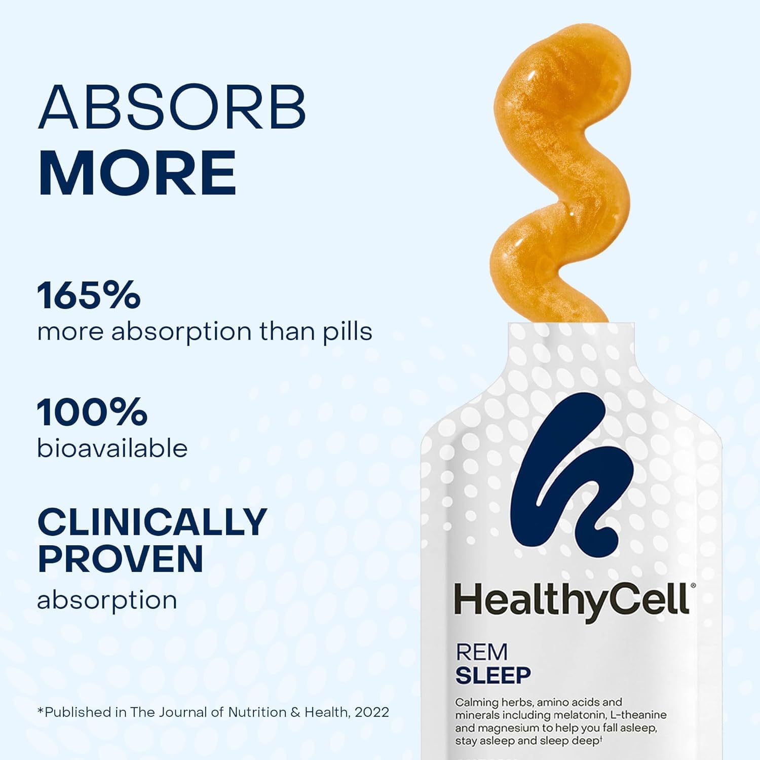 Healthycell REM Sleep Liquid Gel with Melatonin Support