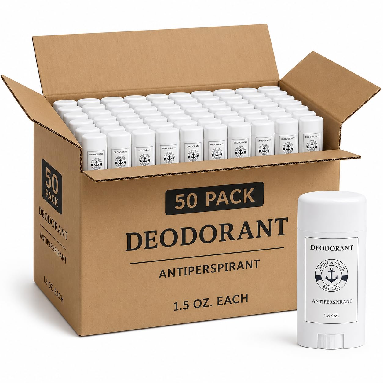 YACHT & SMITH Travel Size Deodorant Sticks, 1.5 Oz