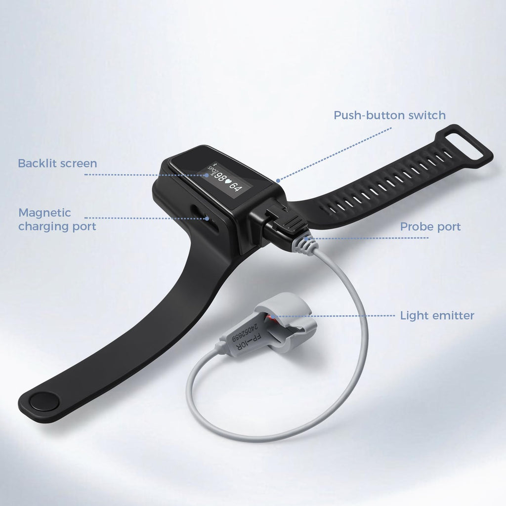 Wellue Wrist Pulse Oximeter with App and PC Reports