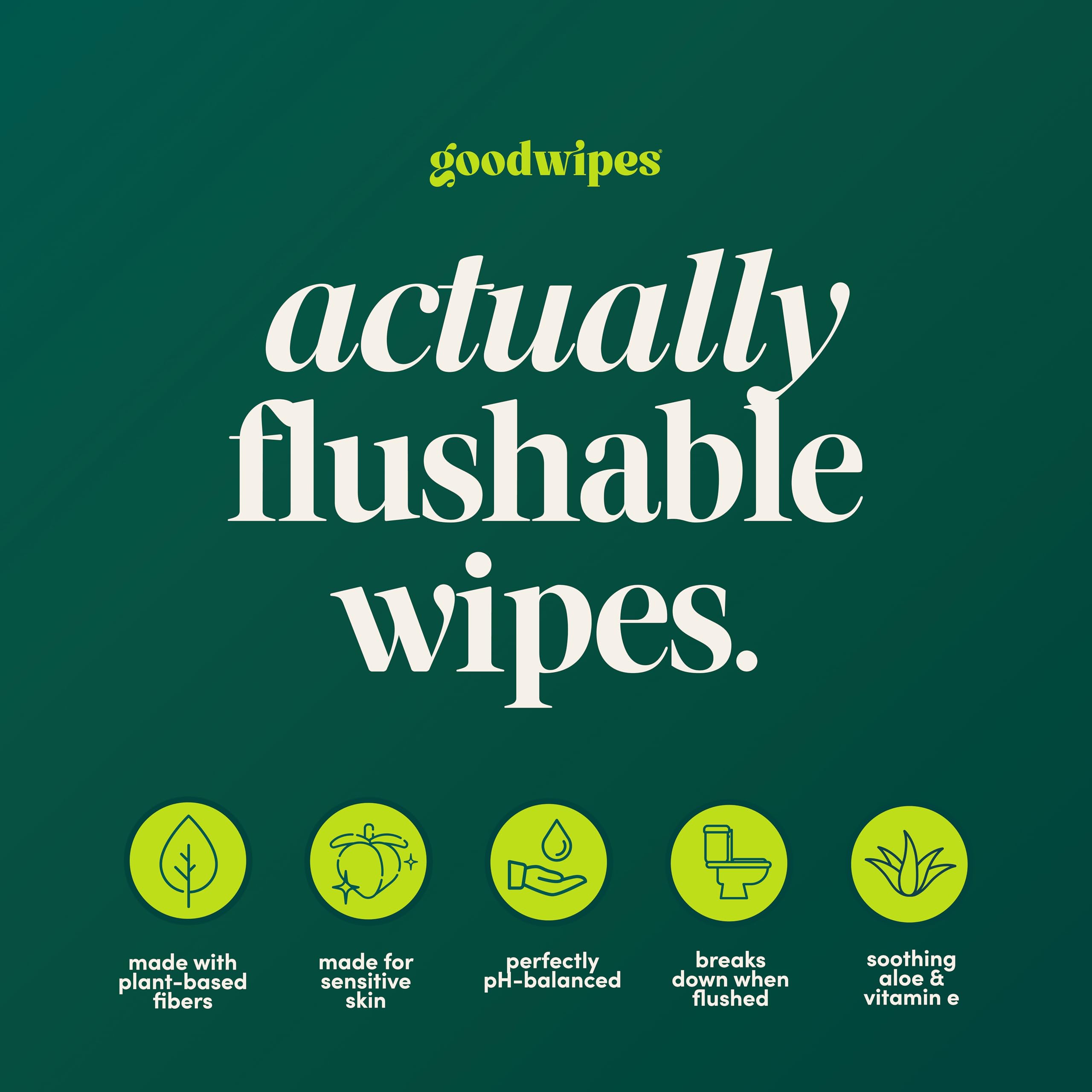 goodwipes Individually Wrapped Flushable Wipe Singles
