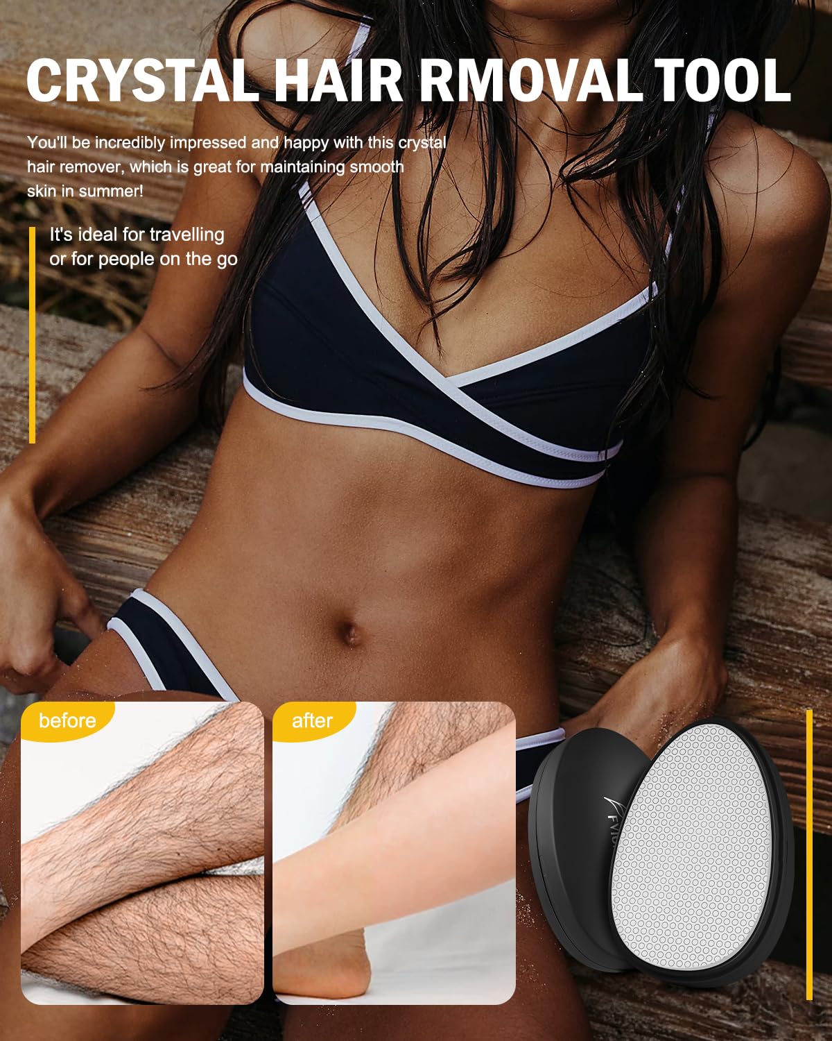 FVION Crystal Hair Eraser for Painless Hair Removal