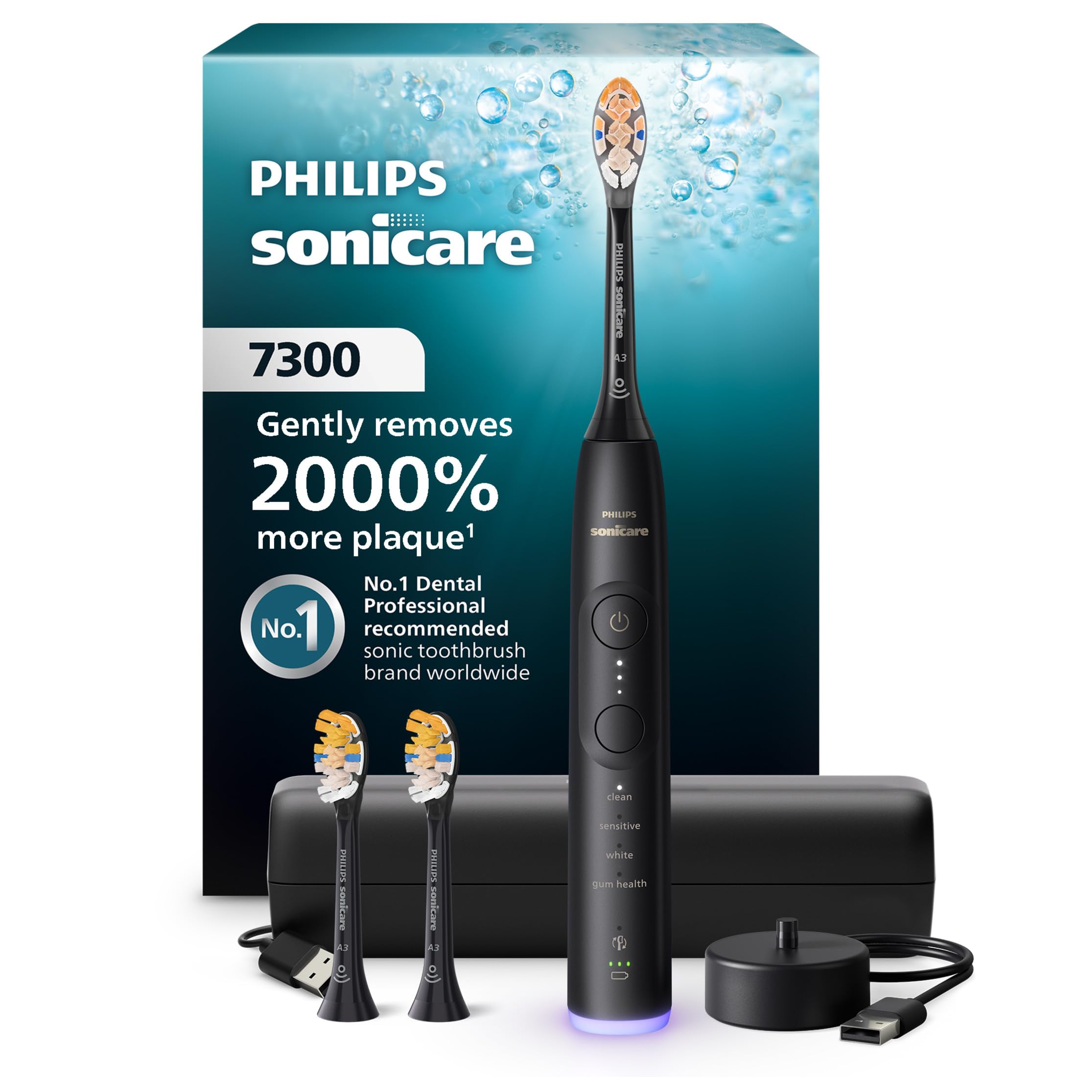 Philips Sonicare 7300 Rechargeable Toothbrush in Black