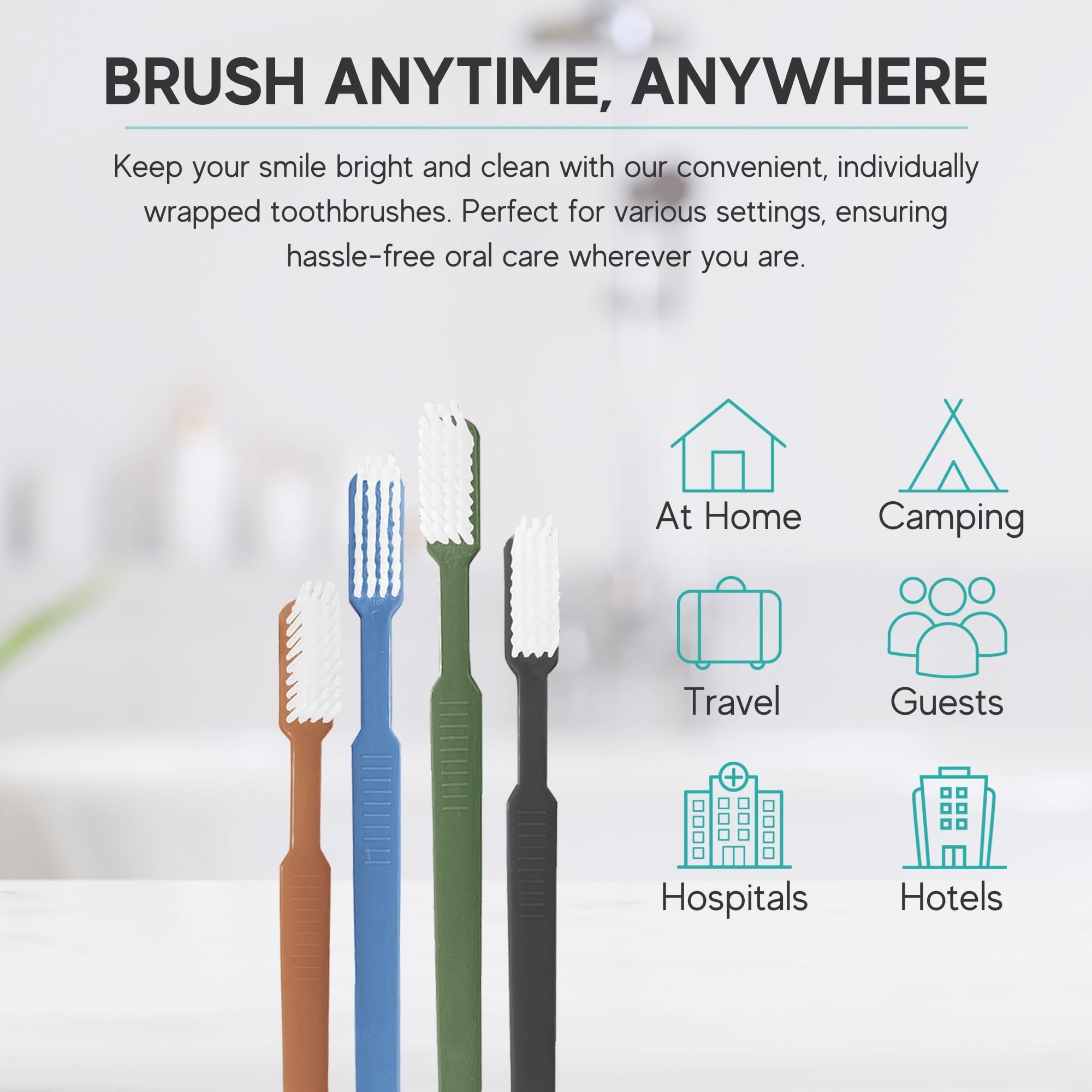 Individually Wrapped Prepasted Disposable Toothbrushes