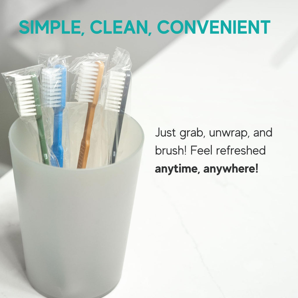 Individually Wrapped Prepasted Disposable Toothbrushes