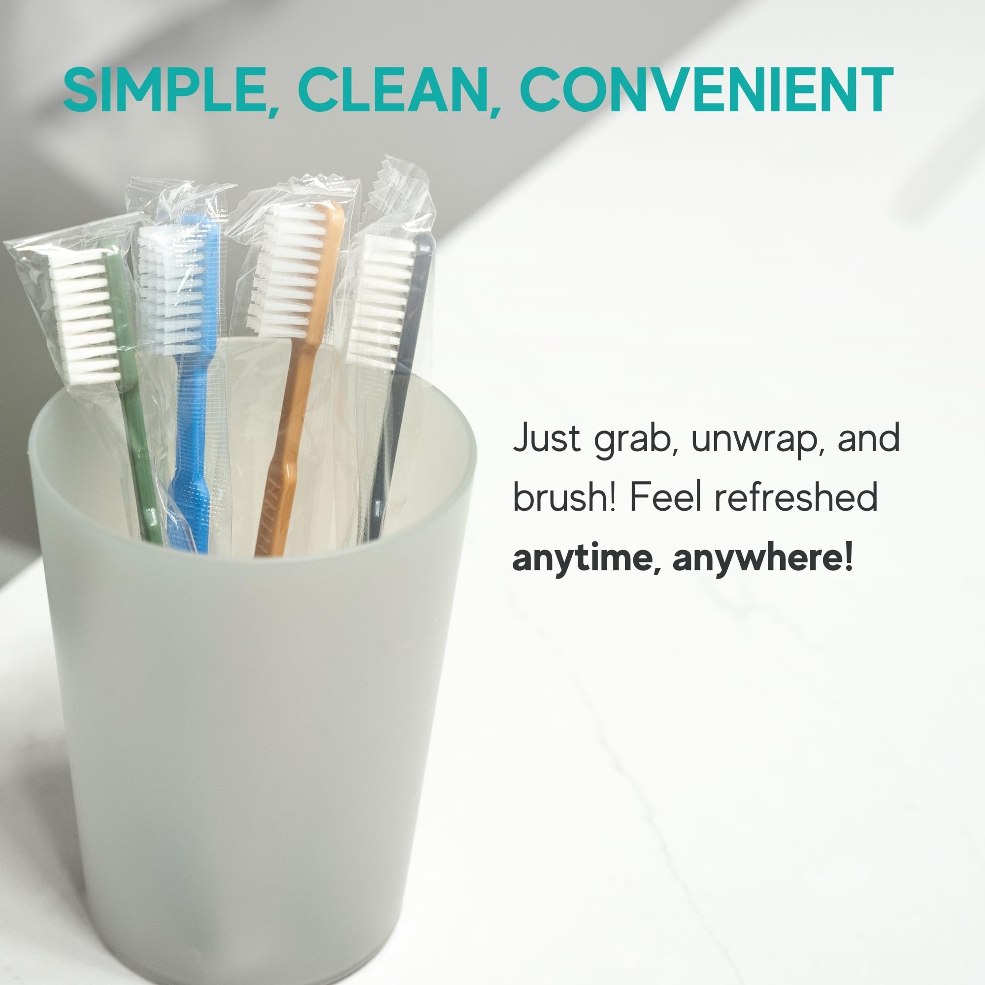 Individually Wrapped Prepasted Disposable Toothbrushes