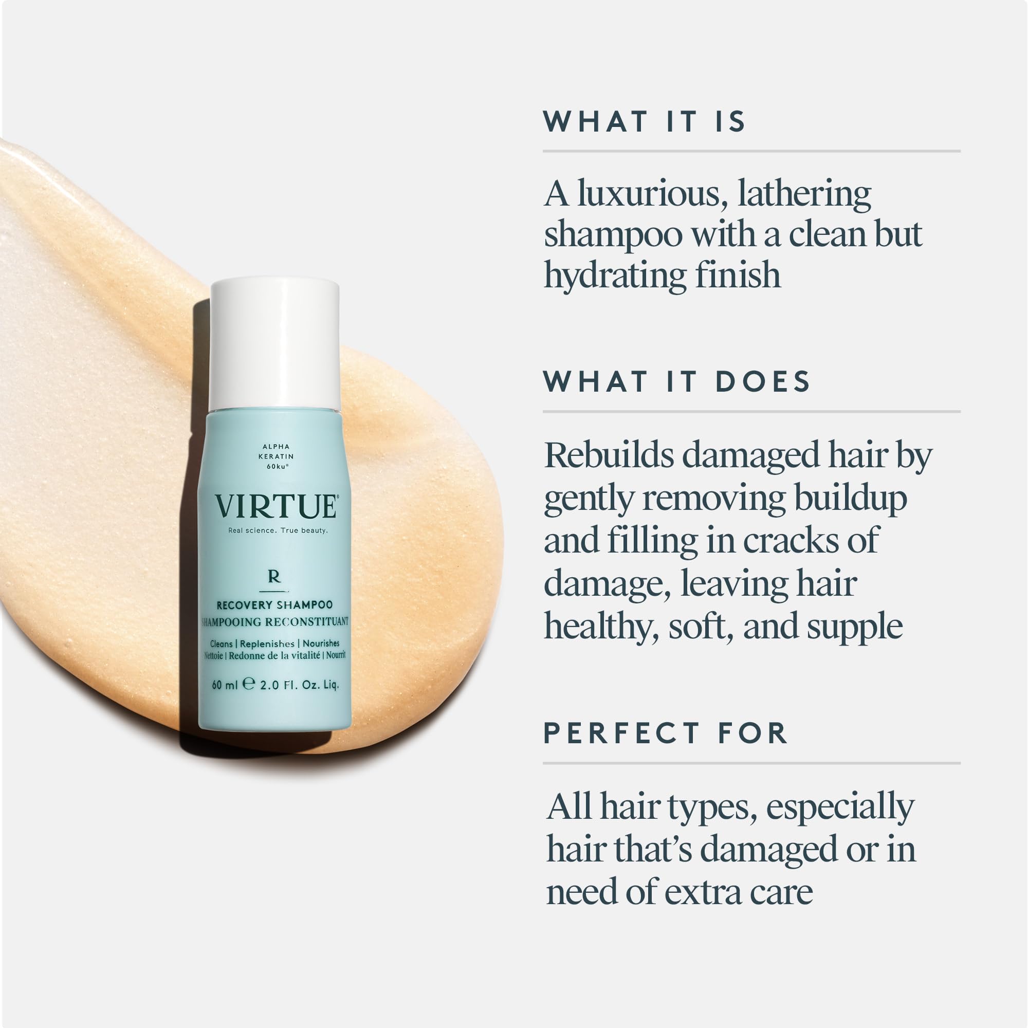 VIRTUE Recovery Sulfate-Free Shampoo for Damaged Hair