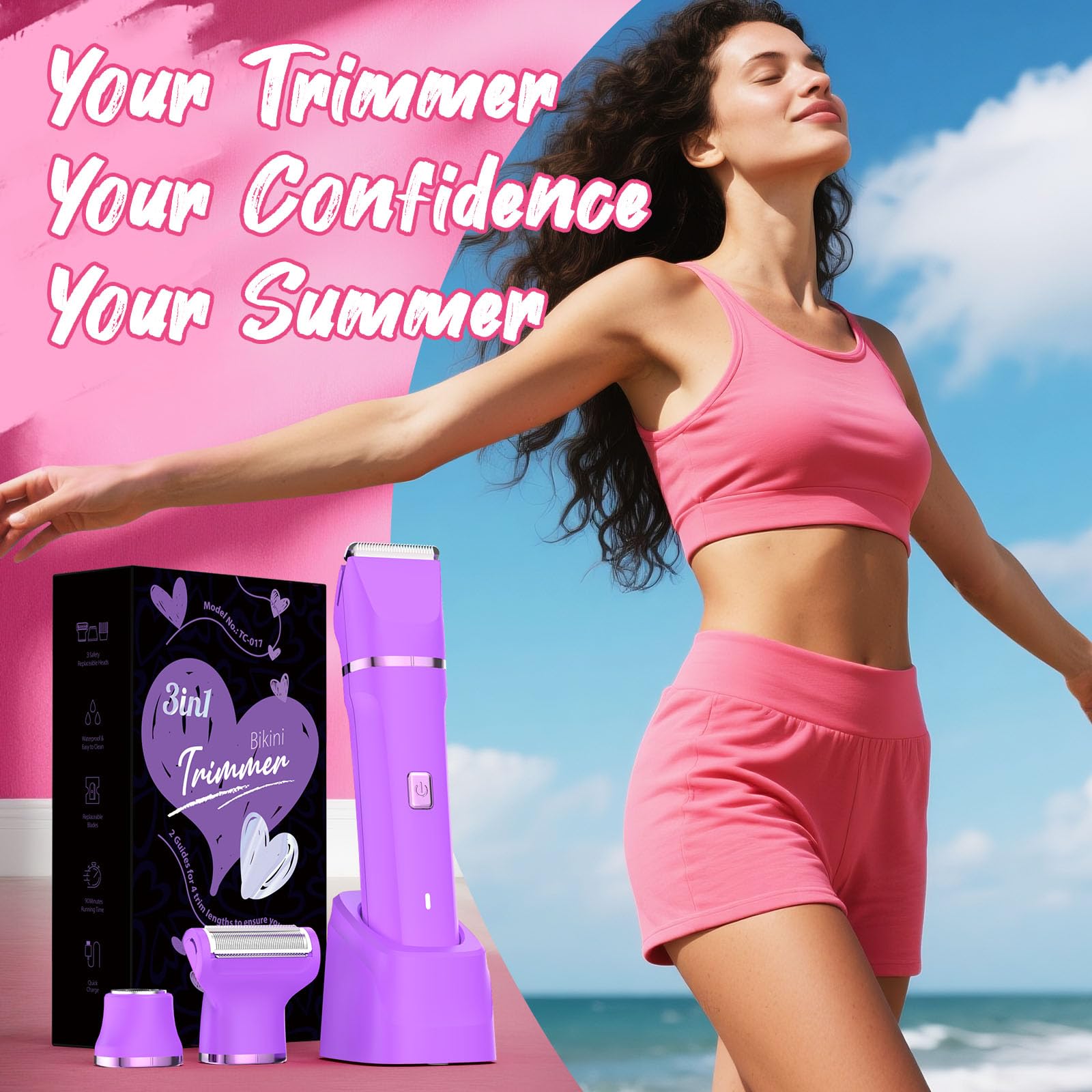Risina Waterproof Bikini Trimmer for Women’s Grooming