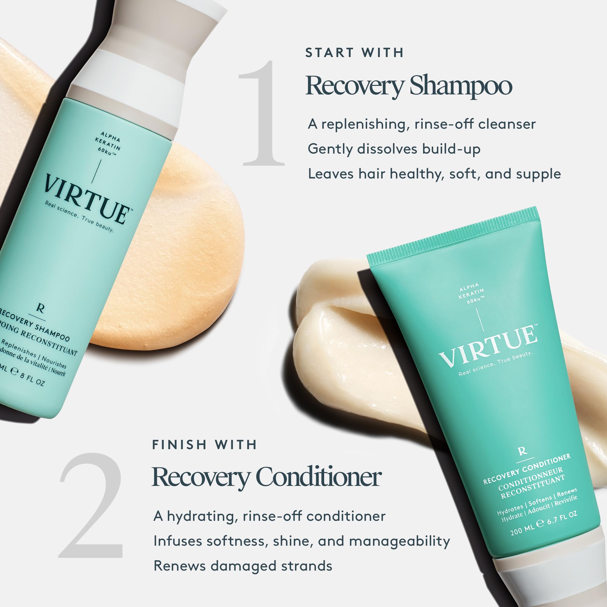 VIRTUE Recovery Sulfate-Free Shampoo for Damaged Hair