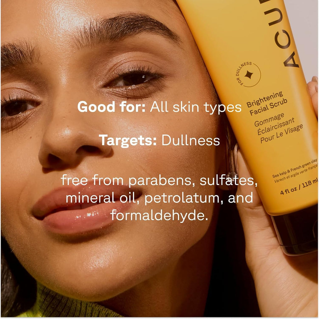 Acure Brightening Exfoliating Facial Scrub for Radiant Skin