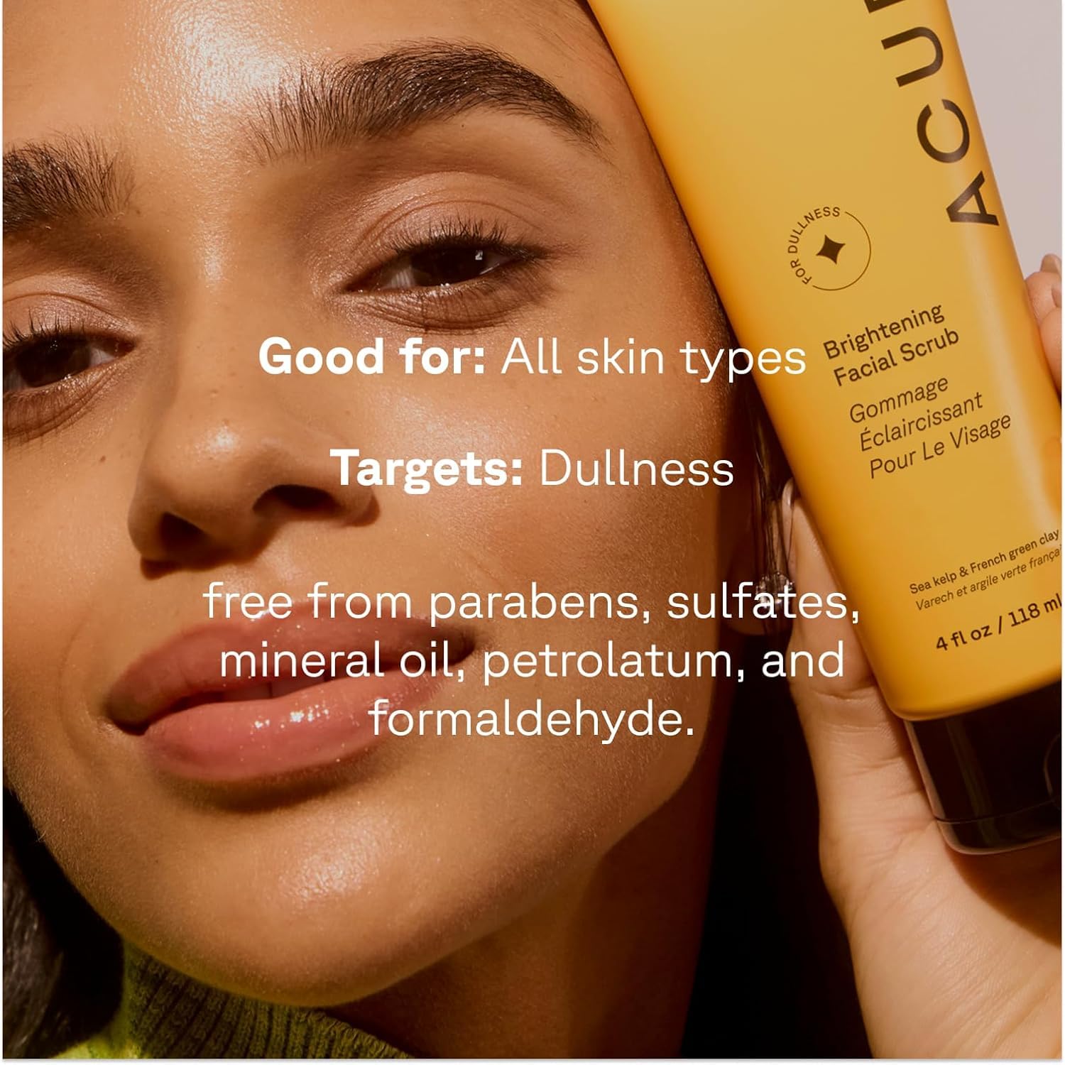 Acure Brightening Exfoliating Facial Scrub for Radiant Skin