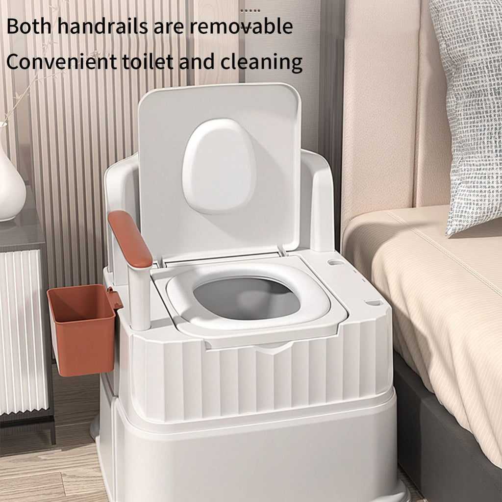 4-in-1 Mobile Bedside Commode and Shower Chair
