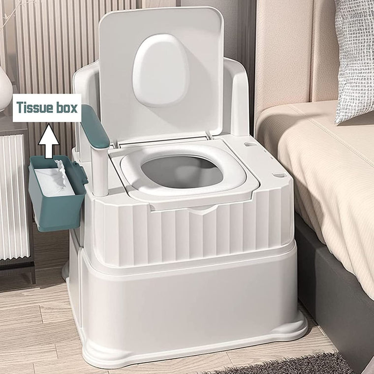 4-in-1 Mobile Bedside Commode and Shower Chair