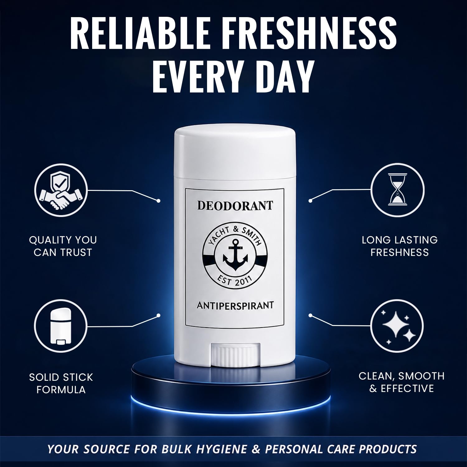 YACHT & SMITH Travel Size Deodorant Sticks, 1.5 Oz