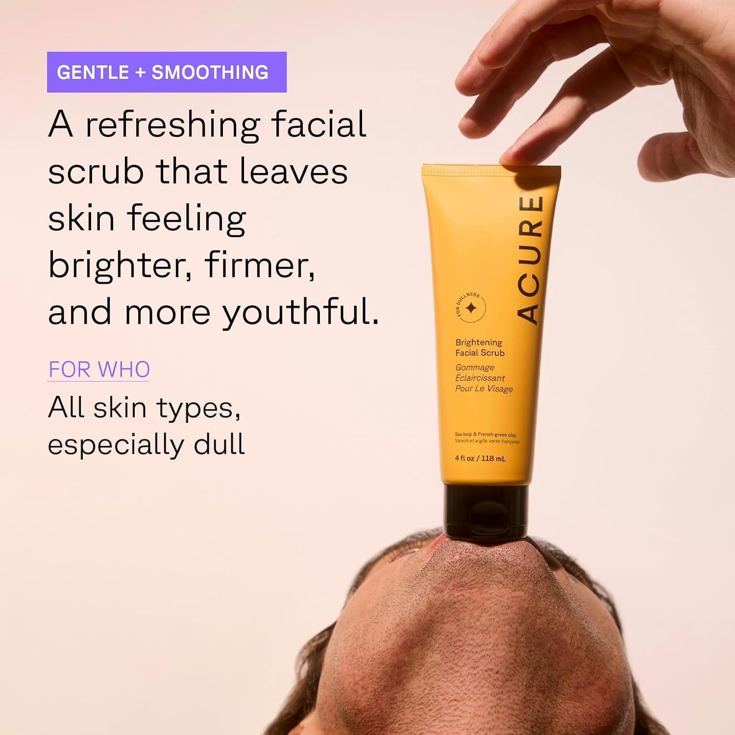 Acure Brightening Exfoliating Facial Scrub for Radiant Skin