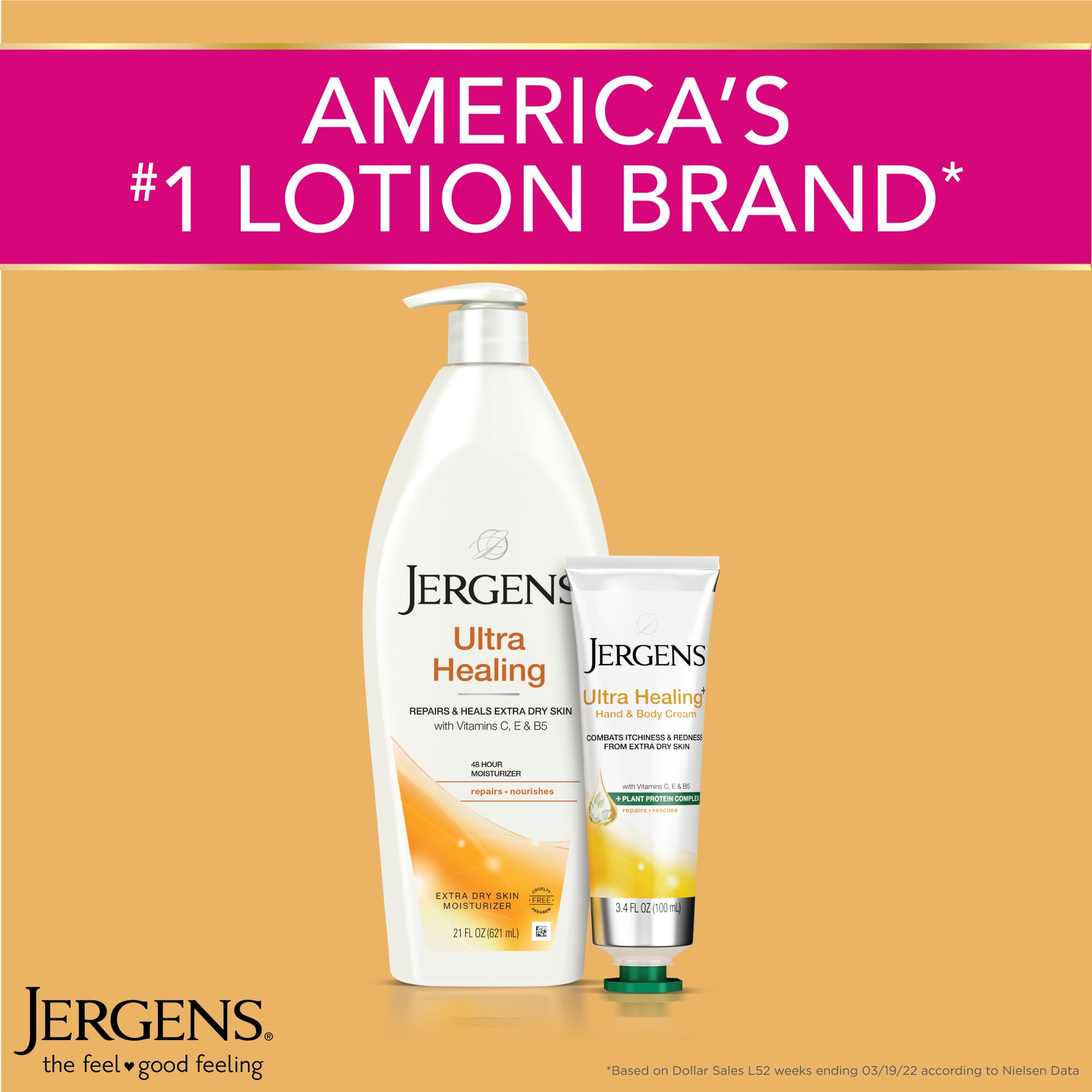 Jergens Ultra Healing Lotion for Extra Dry Skin, 32 Oz, 6-Pack