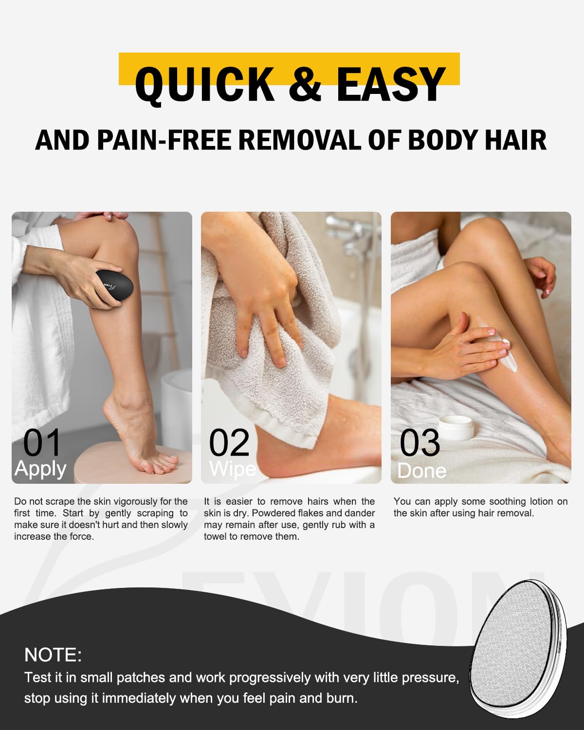 FVION Crystal Hair Eraser for Painless Hair Removal