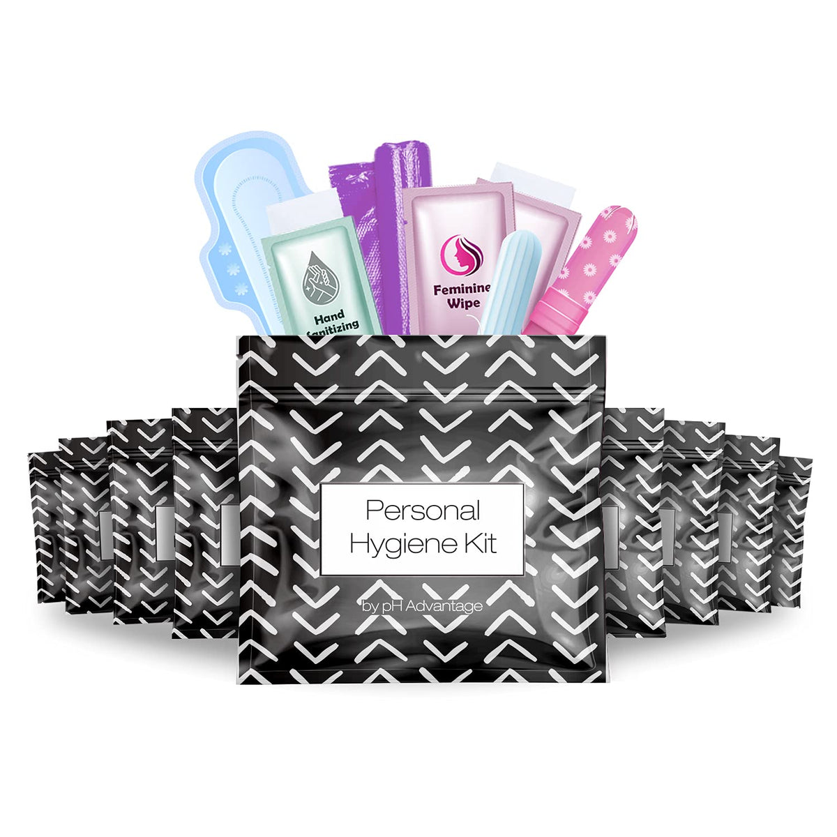 All-in-One Menstrual Travel Kit, Individually Wrapped, 10-Pack