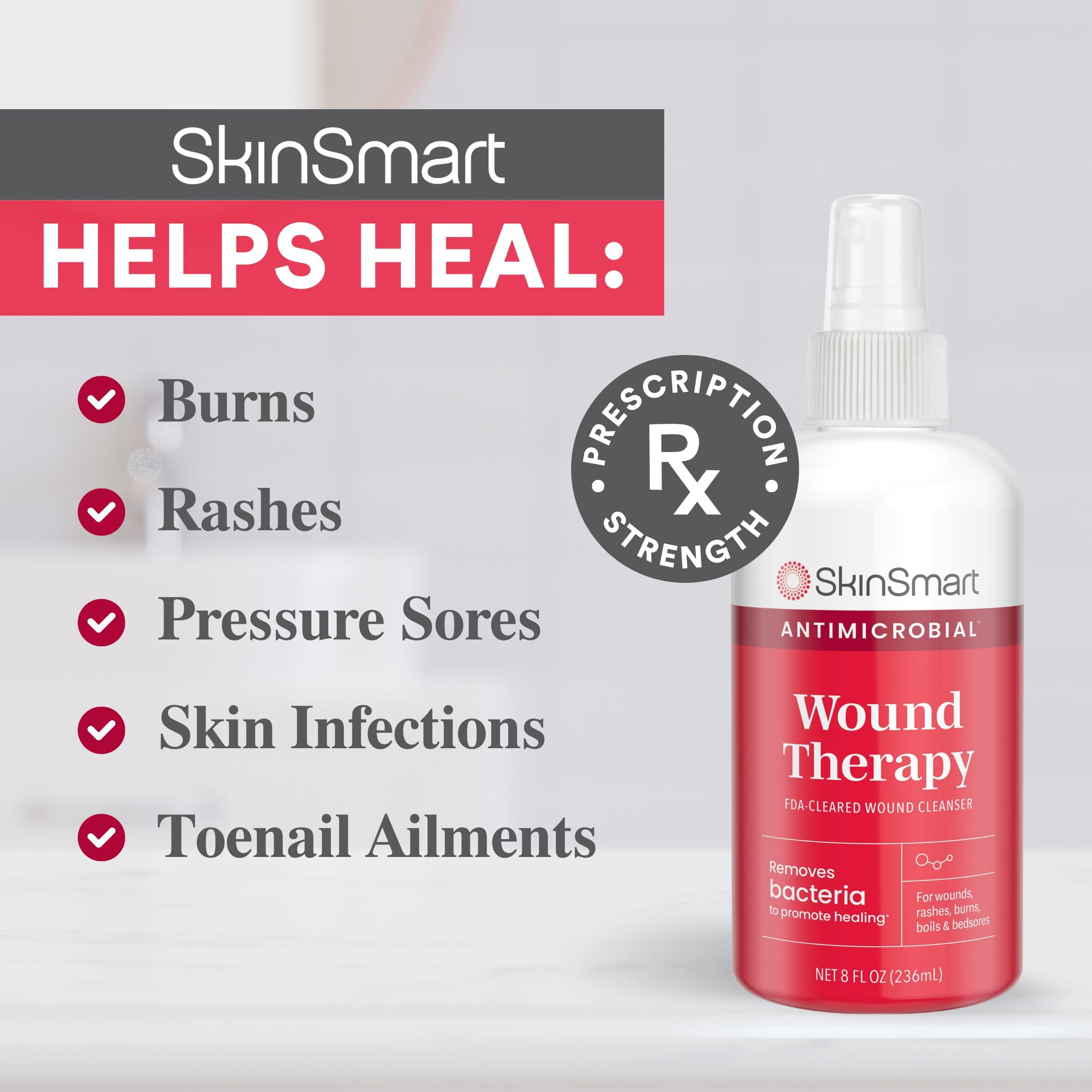 SkinSmart Wound Therapy Spray for Cleansing and Care