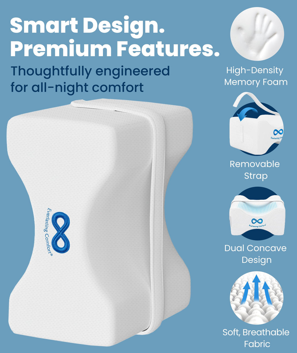 Everlasting Comfort Memory Foam Knee Pillow for Side Sleepers