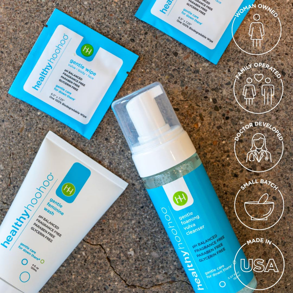 healthy hoohoo Feminine Wash, Wipes and Foaming Cleanser