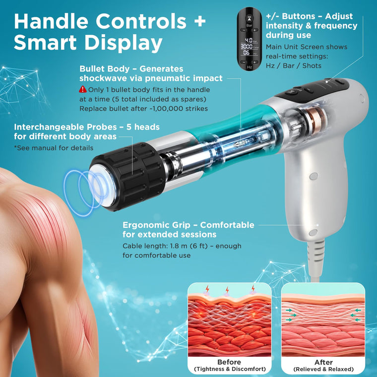BingSkyer Shockwave Therapy Machine with Touchscreen