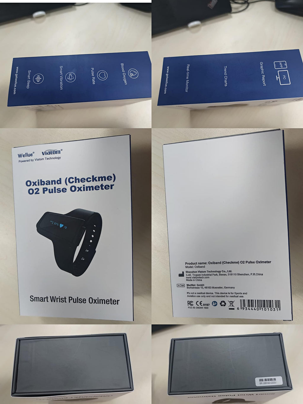 Wellue Wrist Pulse Oximeter with App and PC Reports