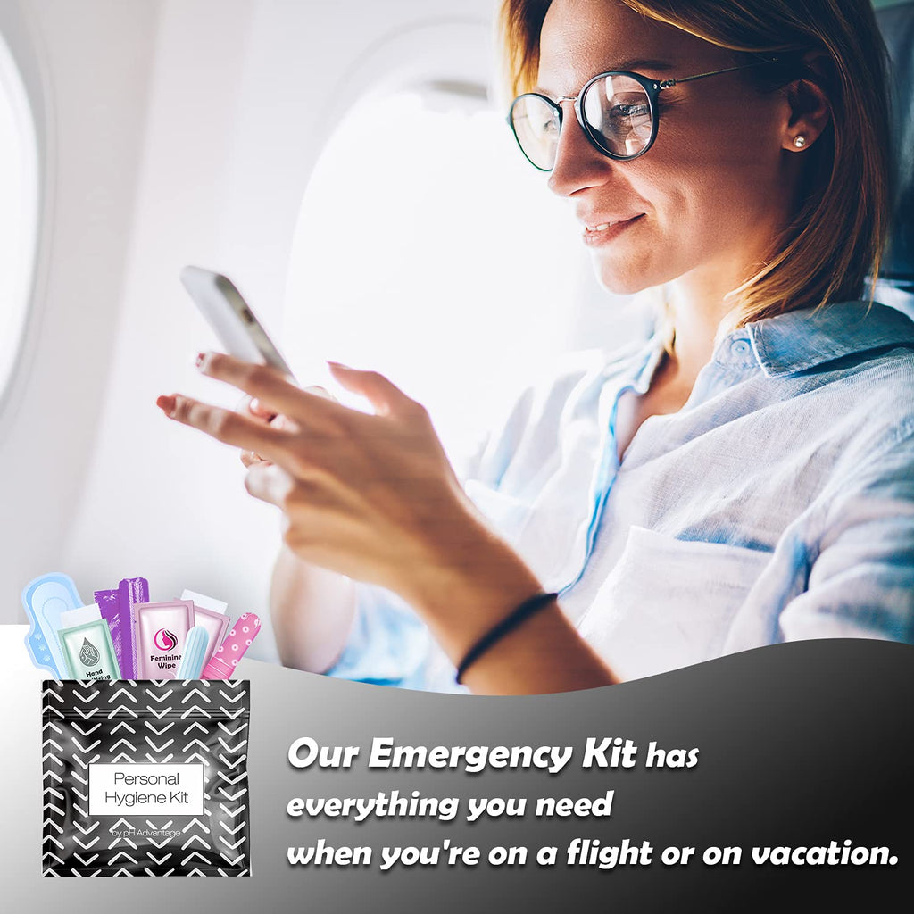 All-in-One Menstrual Travel Kit, Individually Wrapped, 10-Pack