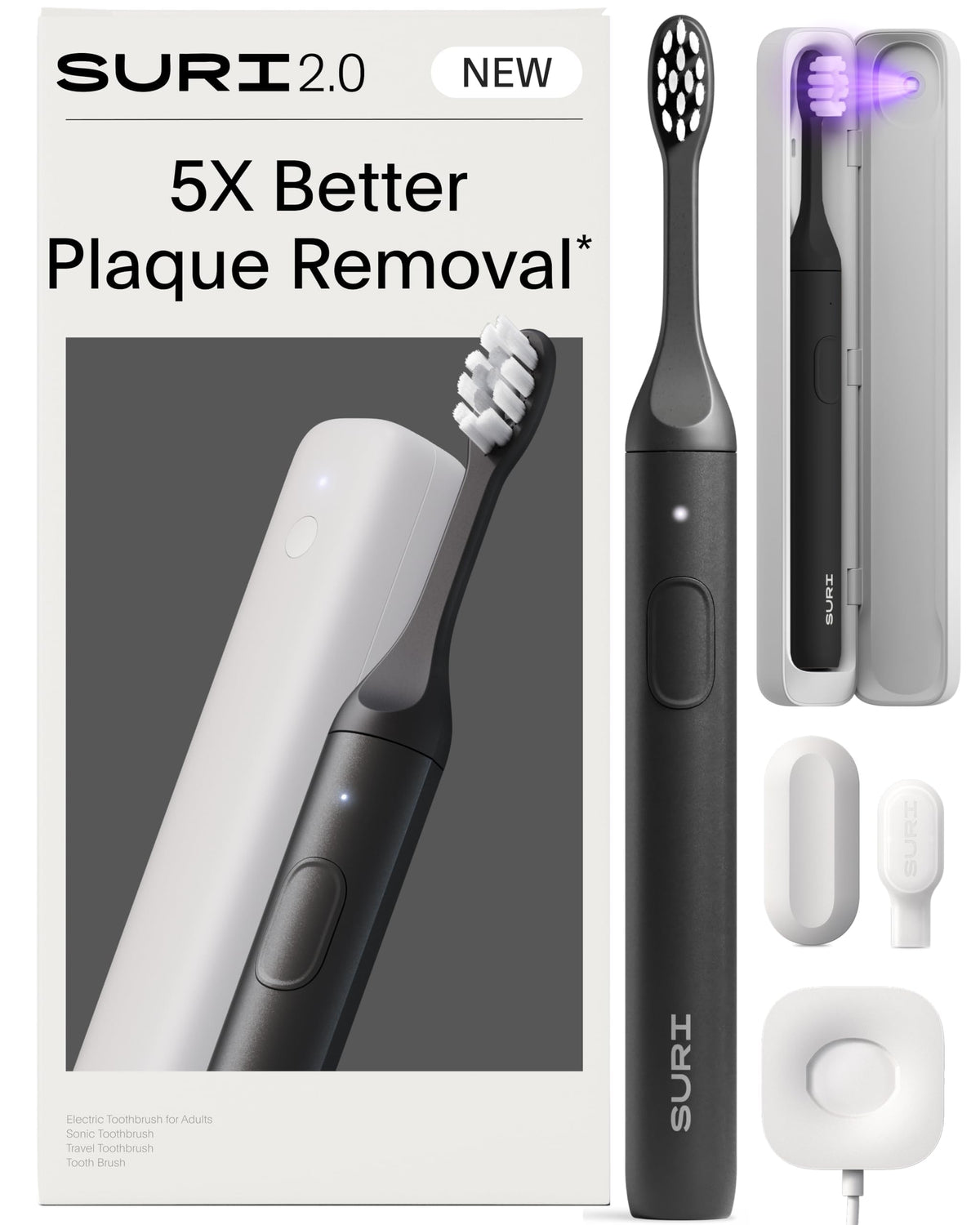 SURI 2.0 Sonic Electric Toothbrush with UV Travel Case