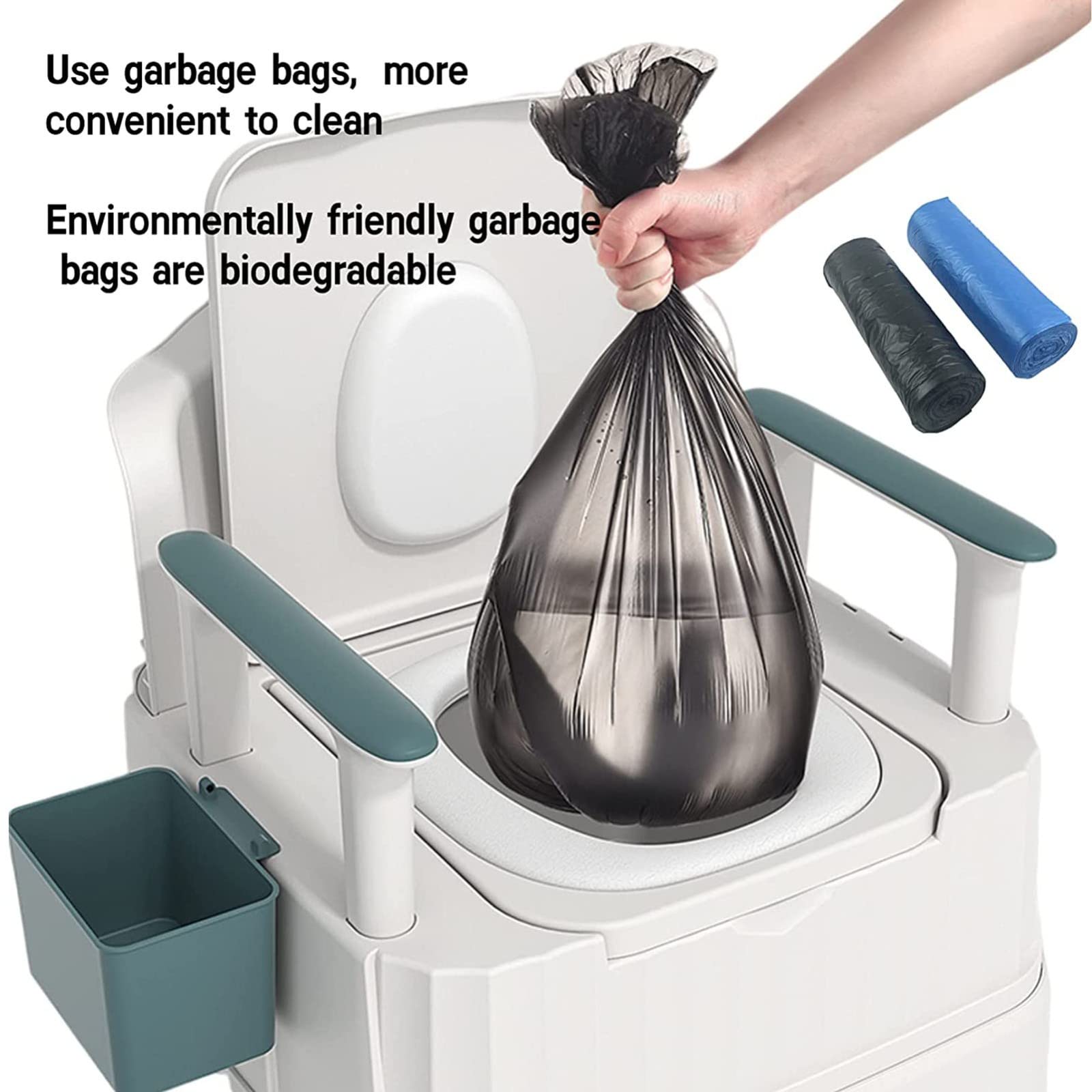 4-in-1 Mobile Bedside Commode and Shower Chair