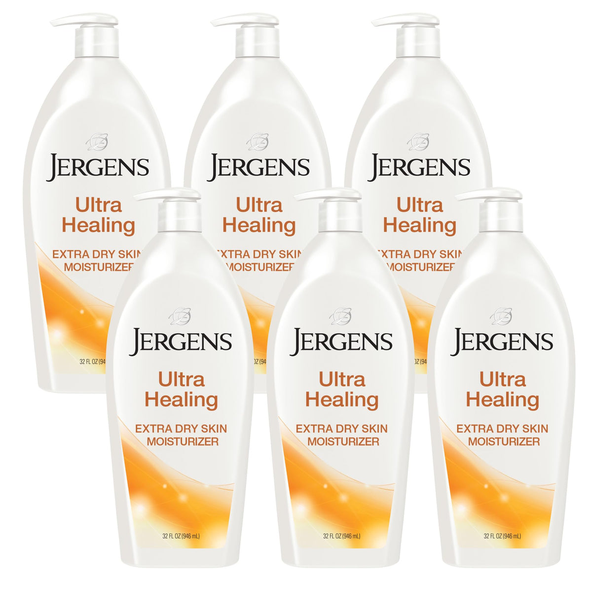 Jergens Ultra Healing Lotion for Extra Dry Skin, 32 Oz, 6-Pack