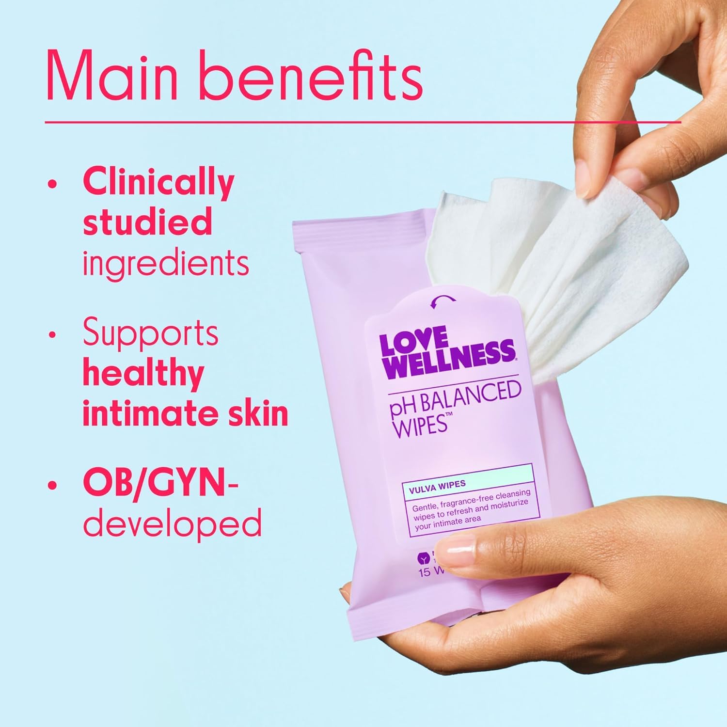 Love Wellness Feminine Cleansing Wipes for Daily Freshness