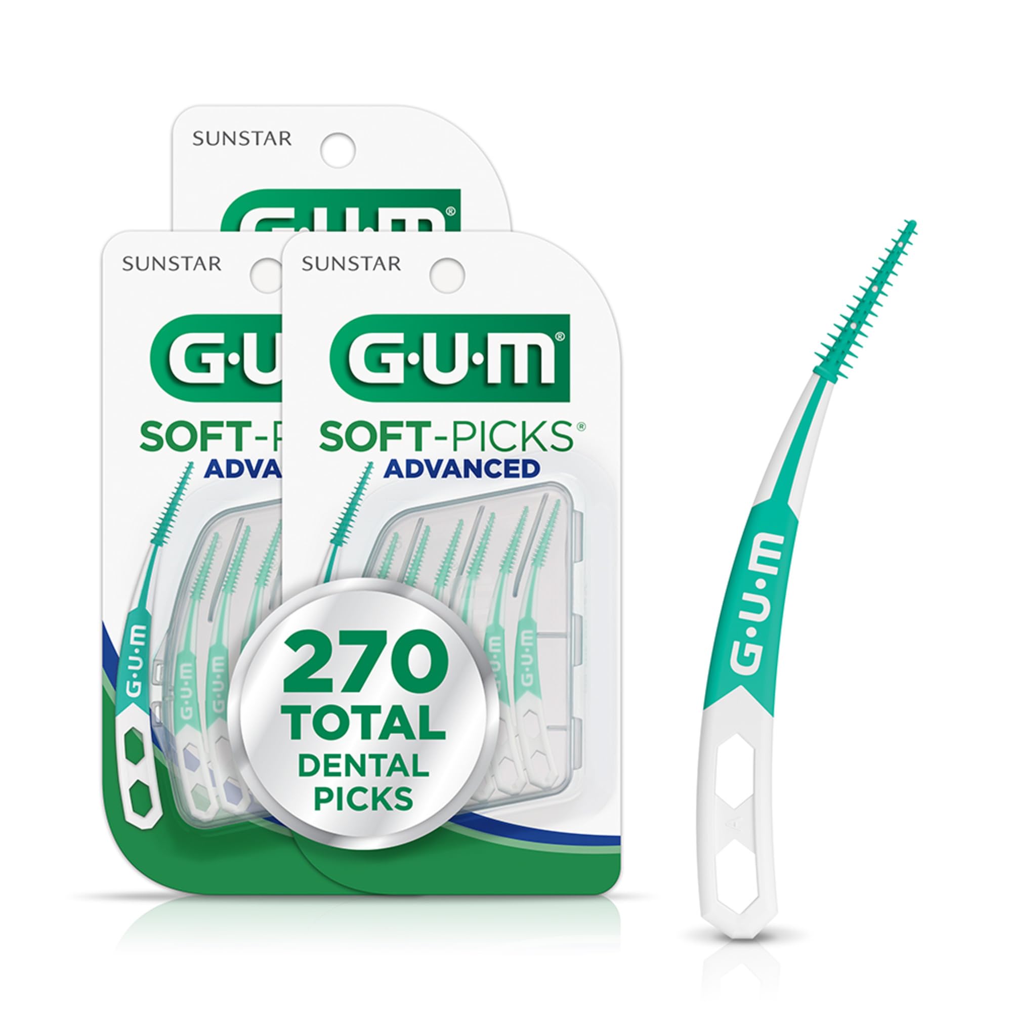 GUM Soft-Picks Advanced Interdental Brushes with Case