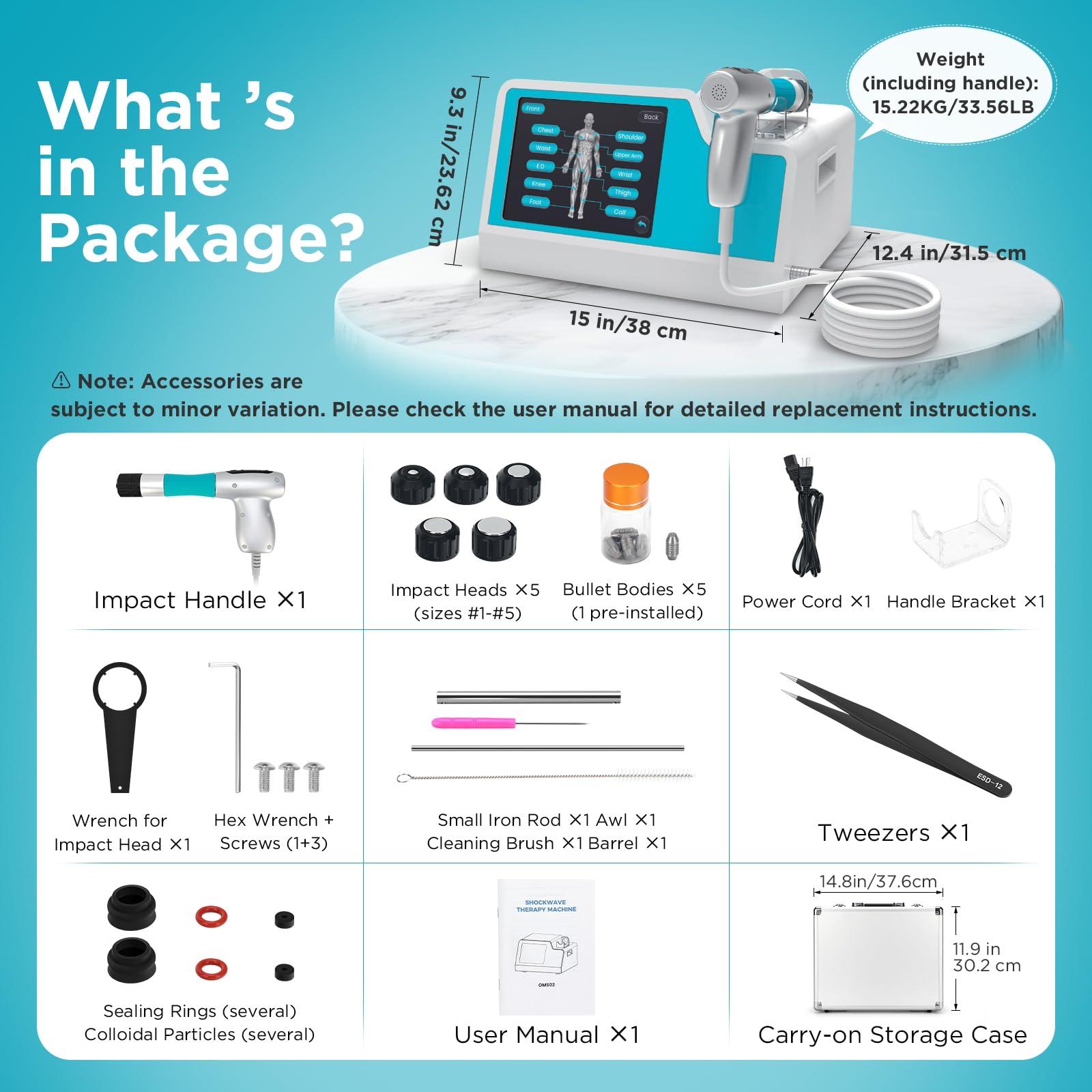 BingSkyer Shockwave Therapy Machine with Touchscreen