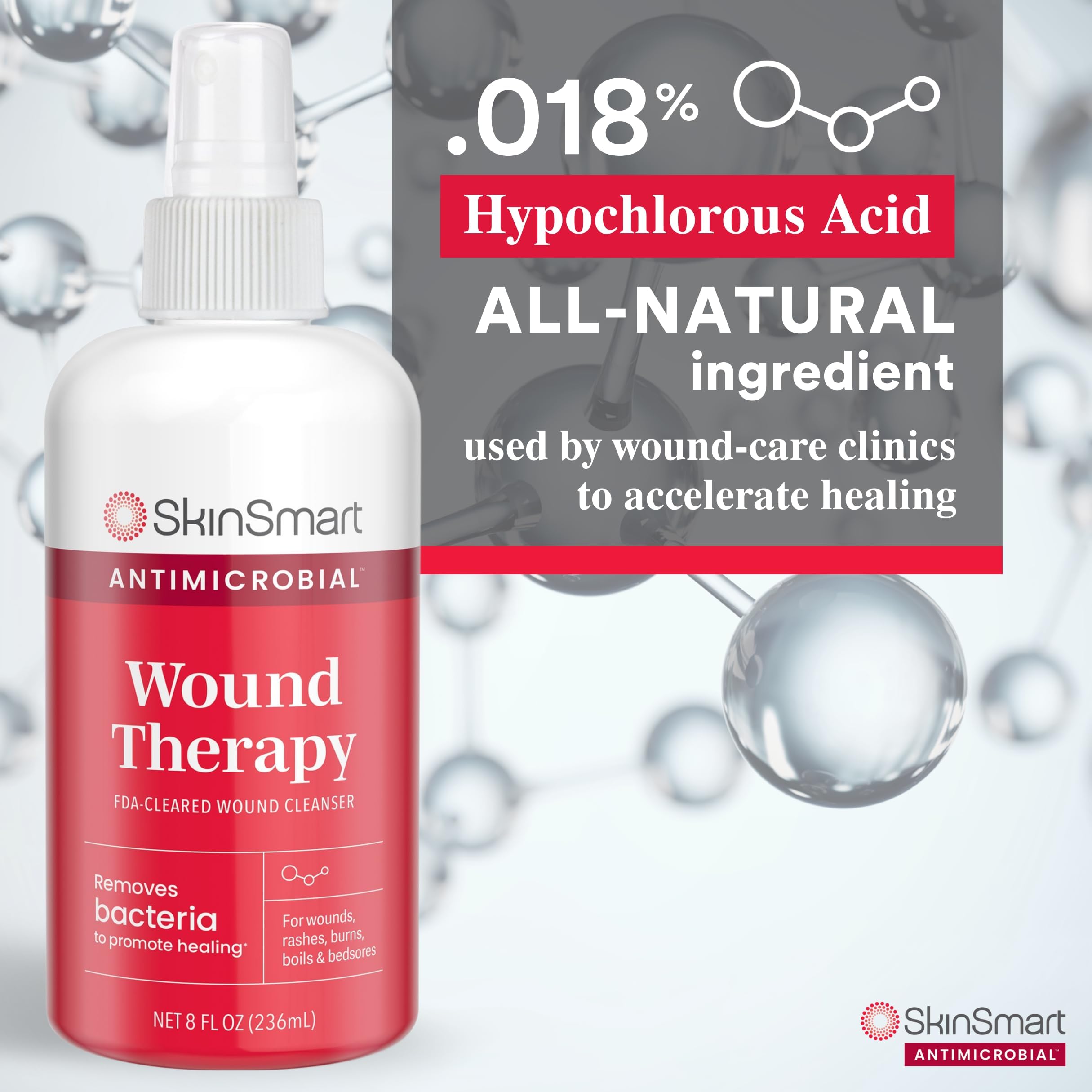 SkinSmart Wound Therapy Spray for Cleansing and Care