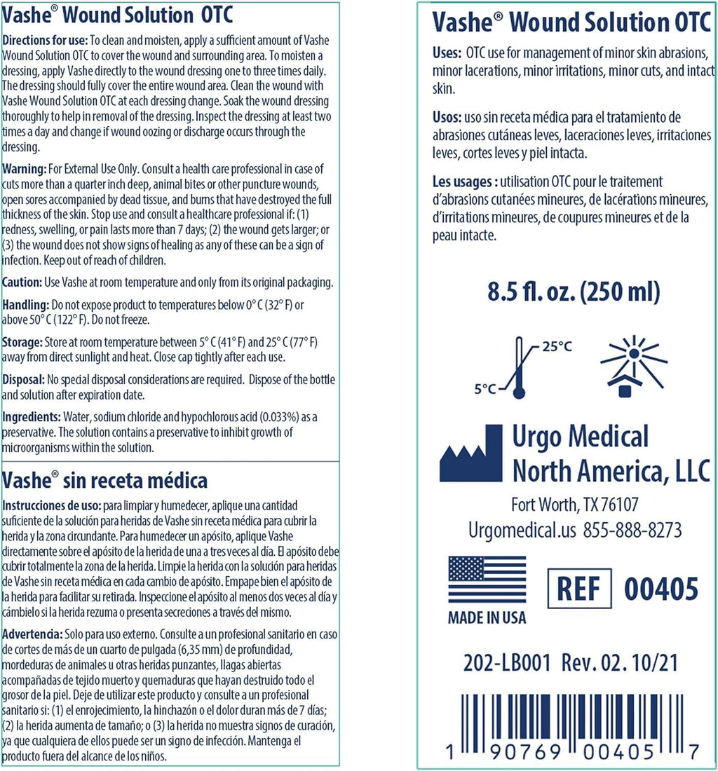 Vashe Hypochlorous Acid Wound Cleanser, 8.5 Fl Oz