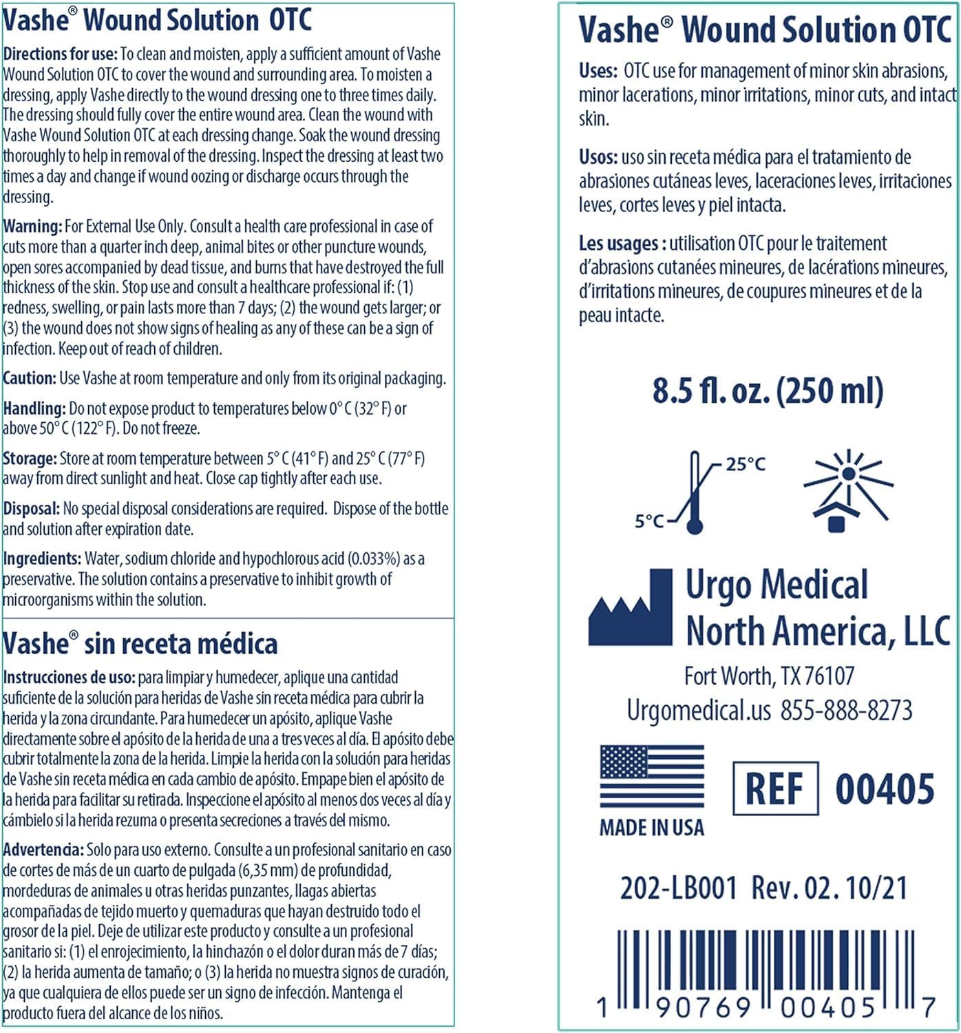 Vashe Hypochlorous Acid Wound Cleanser, 8.5 Fl Oz