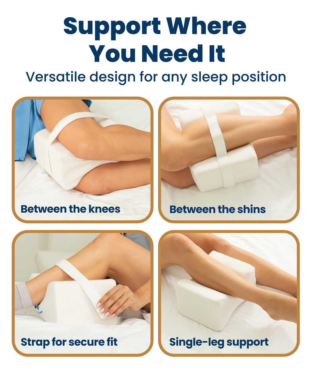 Everlasting Comfort Memory Foam Knee Pillow for Side Sleepers