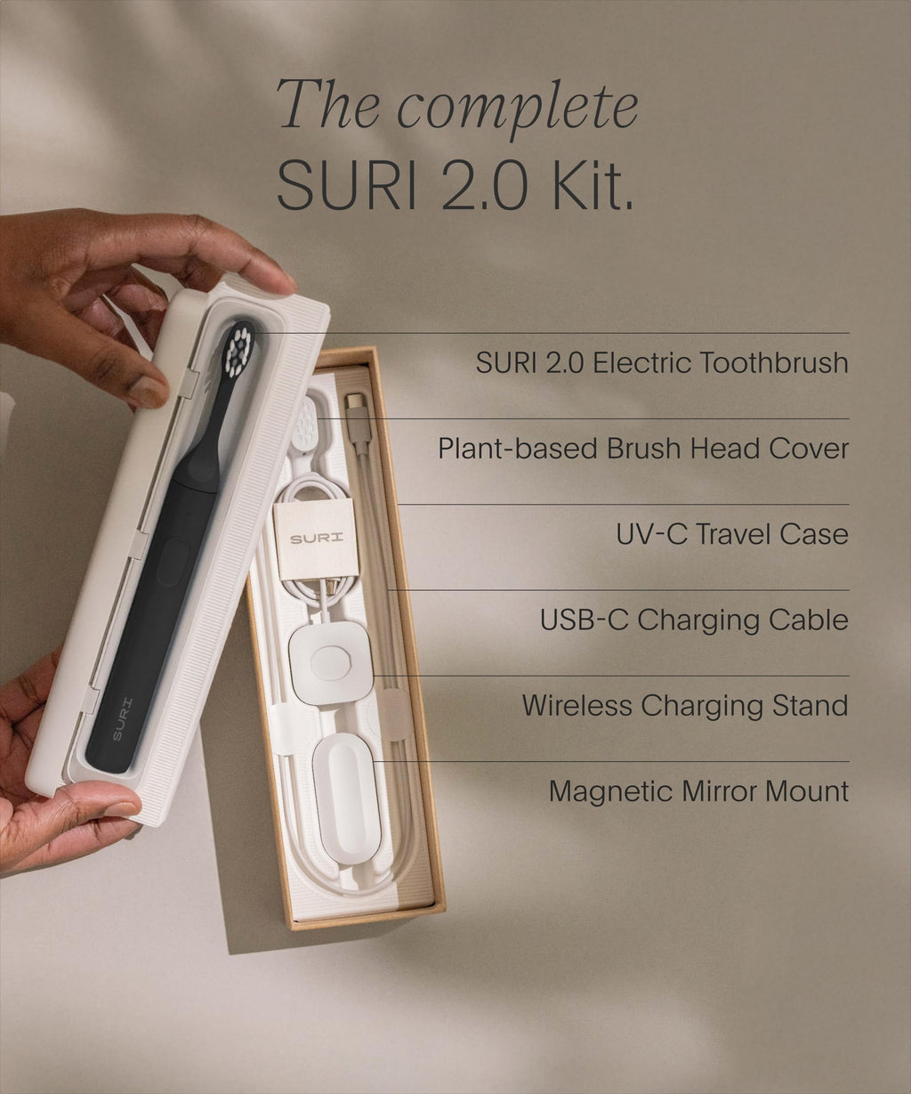 SURI 2.0 Sonic Electric Toothbrush with UV Travel Case