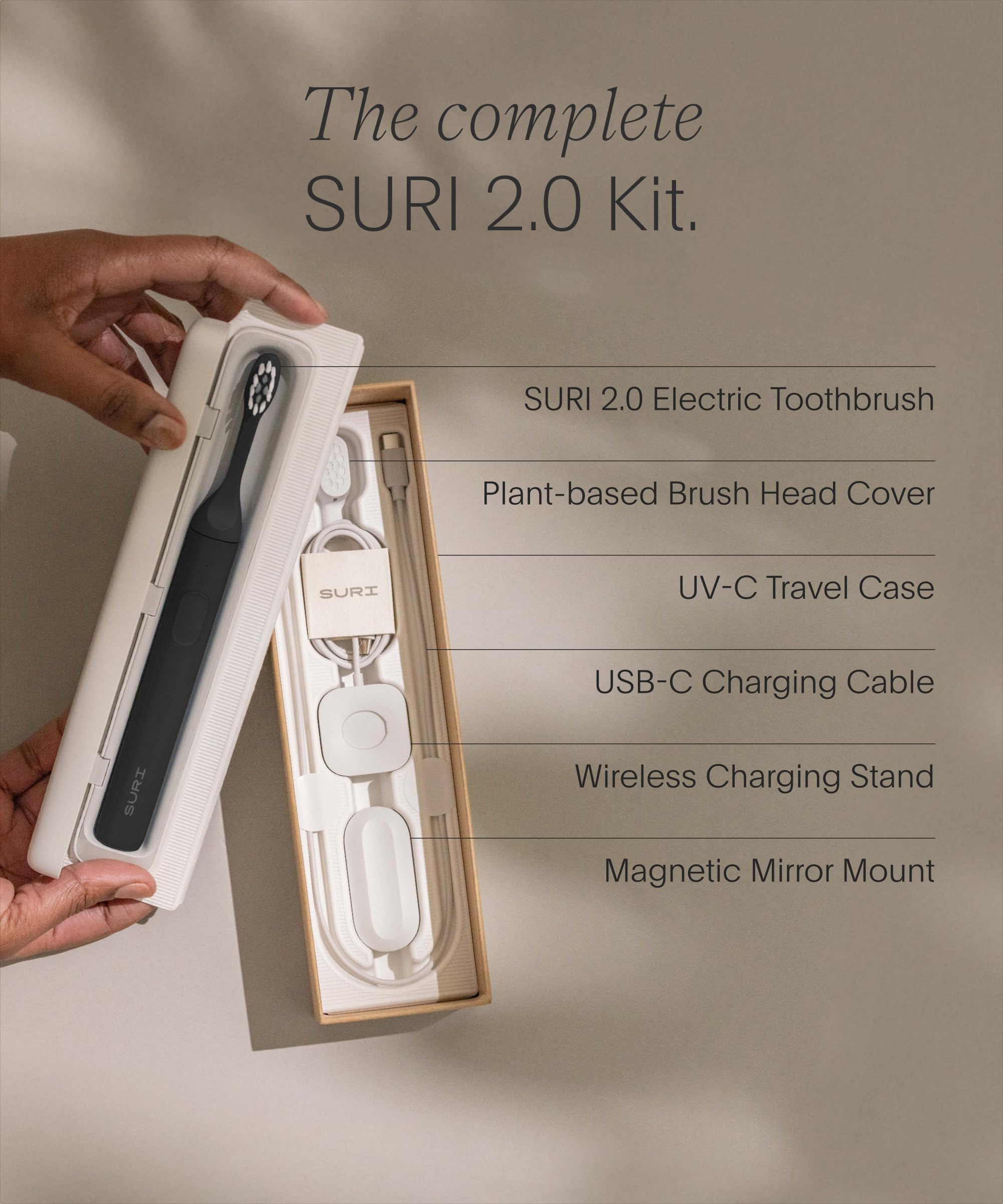 SURI 2.0 Sonic Electric Toothbrush with UV Travel Case