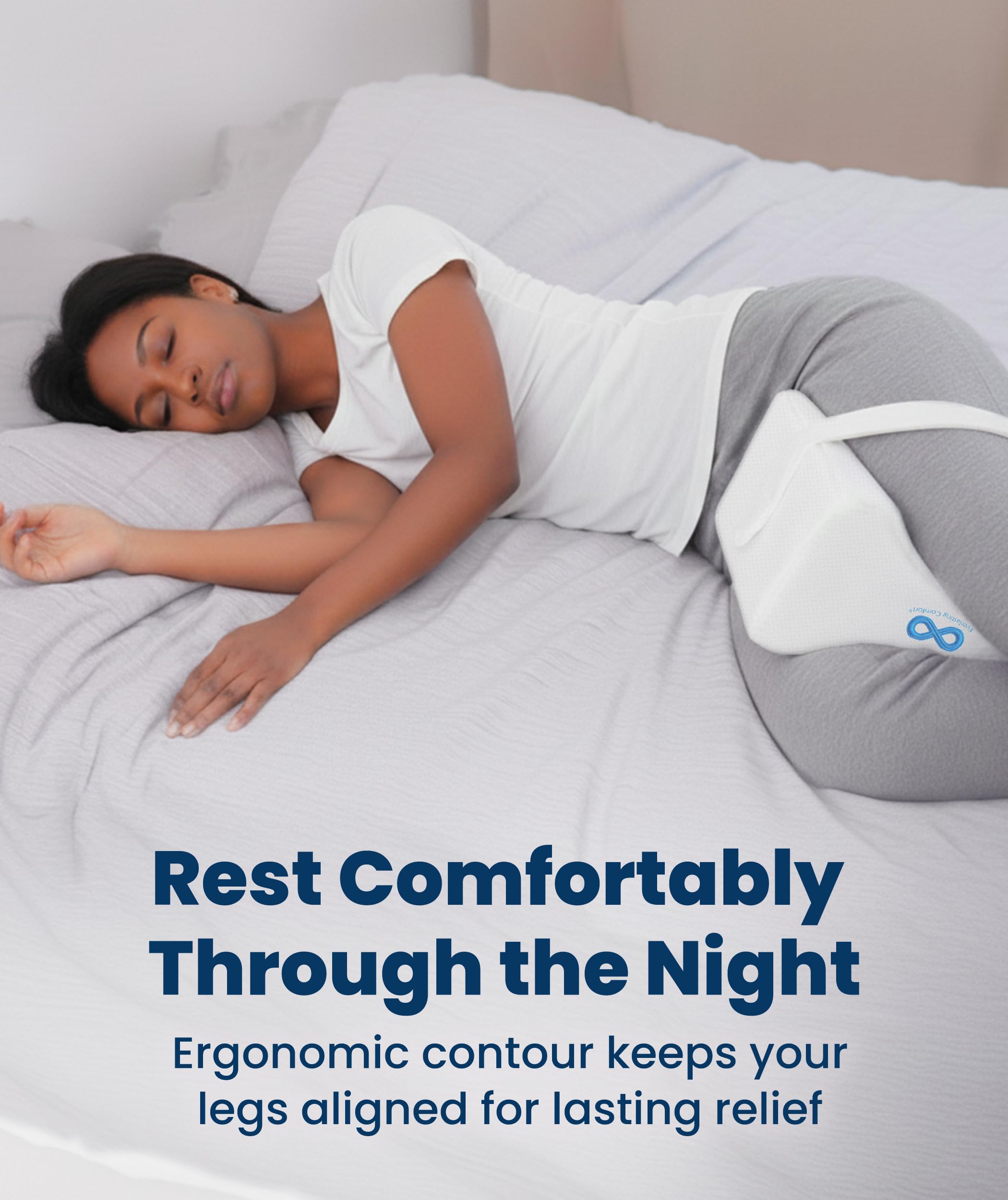 Everlasting Comfort Memory Foam Knee Pillow for Side Sleepers