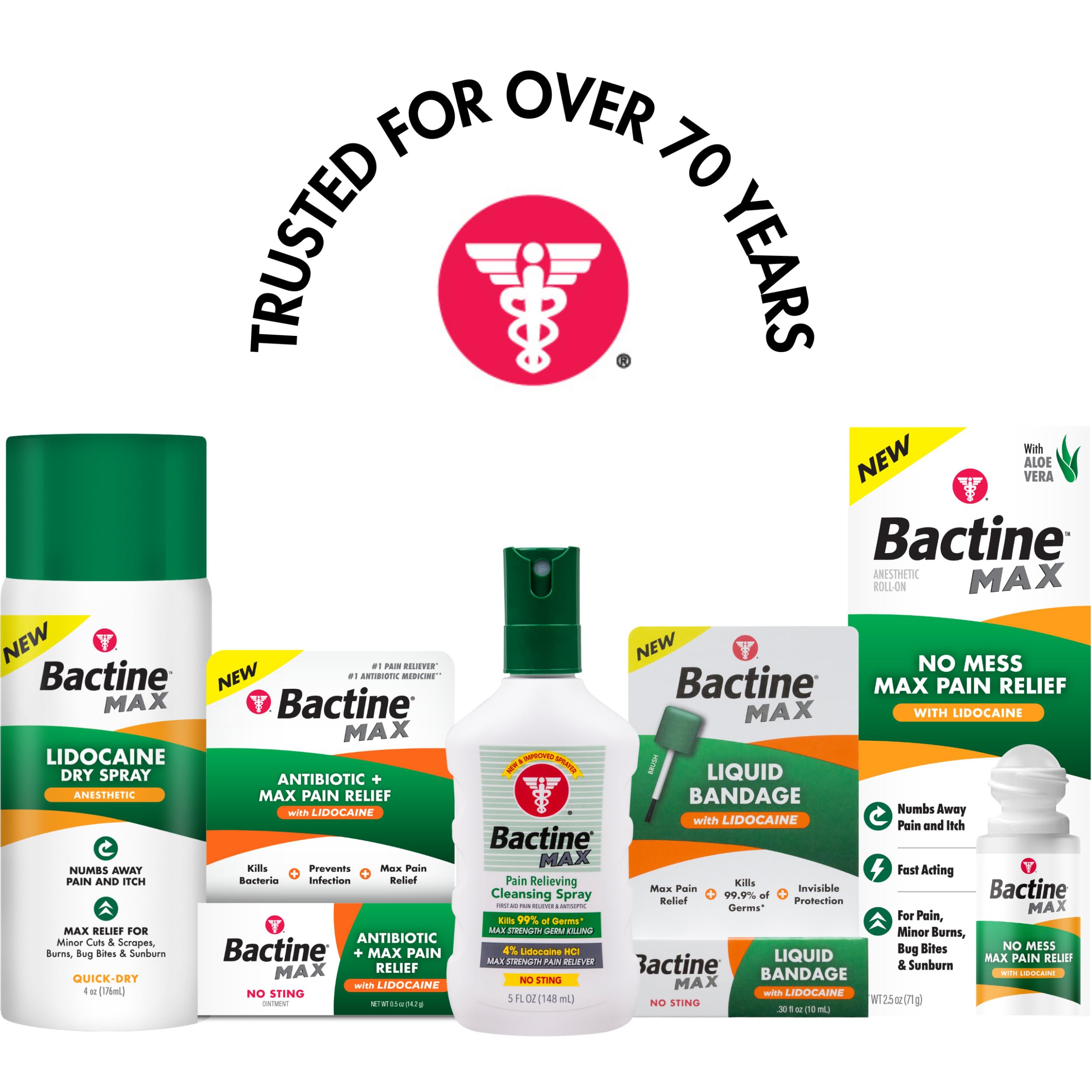 Bactine MAX Pain-Relieving Cleansing Spray for First Aid