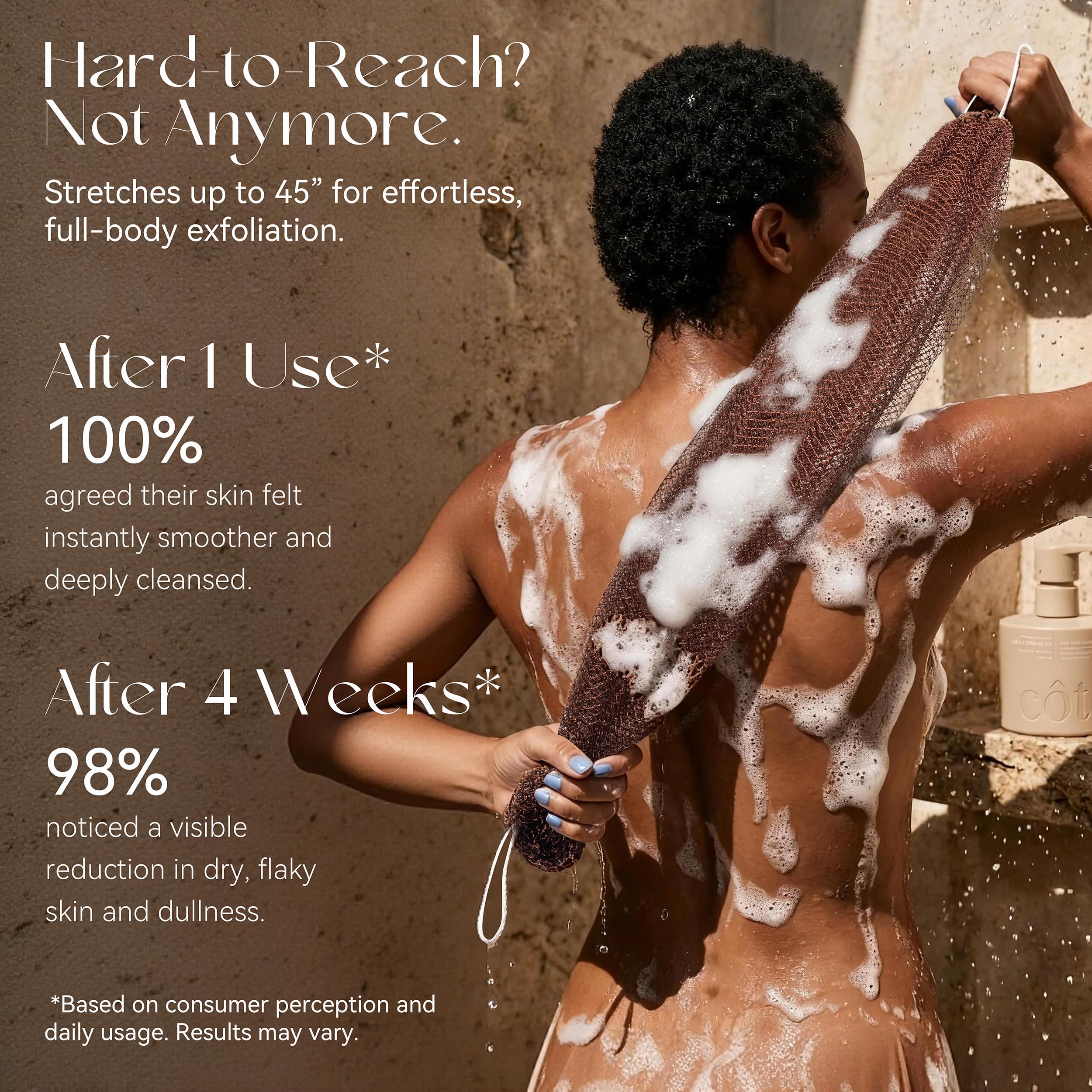 CORATED Authentic African Net Sponge for Exfoliating Bath Care